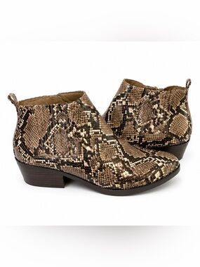 KIM ROGERS Women’s PRAYA Snakeskin Print Ankle Boots Booties 10